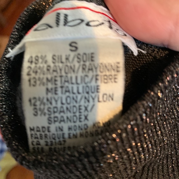 Talbots metallic mock turtleneck sweater. Great for holidays. Worn a bunch of ti - Picture 3 of 4